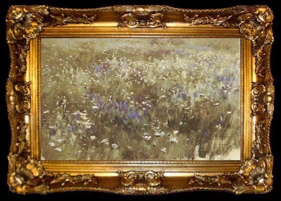 framed  Levitan, Isaak Bluhende meadow, ta009-2